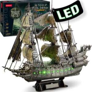 Green LED Flying Dutchman Haunted Pirate Ship 360-piece Model Kit