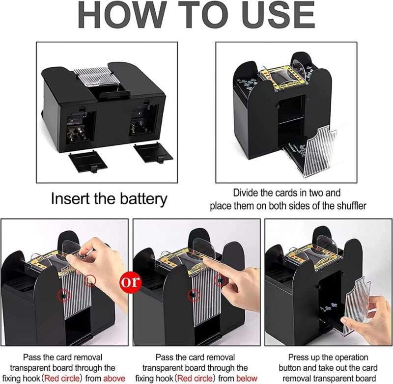 how to use automatic card shuffler