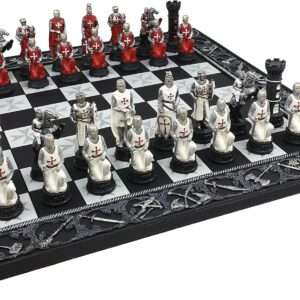 Maltese Knights Medieval Times Crusades Armored Chess Set