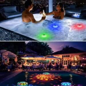 Pool Party With Multicolor Floating Pool Lights and Remote