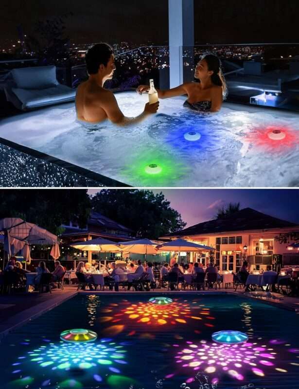 pool lights ambience