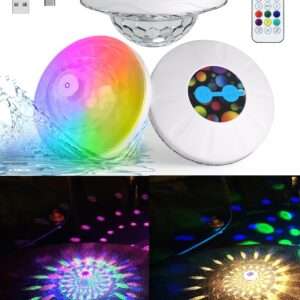 Pool Party With Multicolor Floating Pool Lights and Remote