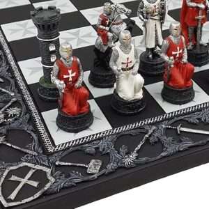 Maltese Knights Medieval Times Crusades Armored Chess Set