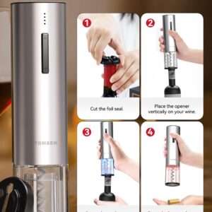 Electric Wine Lover’s Gift Set: Aerator, Stoppers, Cutter & Opener