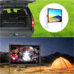 Portable Outdoor Projector Screen for Camping, Backyard Fun