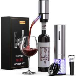 Electric Wine Lover’s Gift Set: Aerator, Stoppers, Cutter & Opener