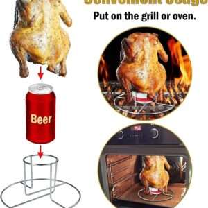 Flavor Infusion Beer Can Chicken Holder: BBQ Grill Game On