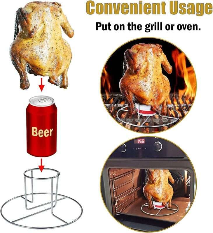 Flavor Infusion Beer Can Chicken Holder: BBQ Grill Game On - Image 2