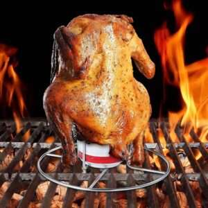 Flavor Infusion Beer Can Chicken Holder: BBQ Grill Game On