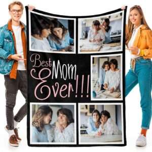 Best Mom Ever Personalized Photo Blanket – Memories for Mom