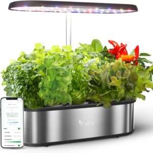 Smart Indoor Herb Garden Kit: LED Lights, Automatic Watering