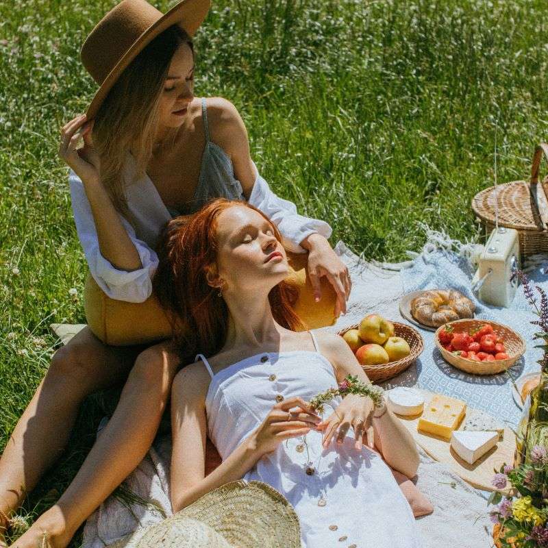 relaxing on a picnic