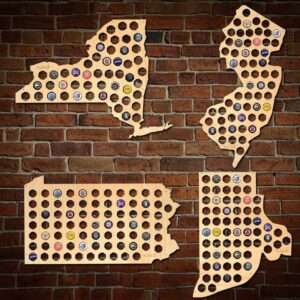 Hometown Hops: Custom Beer Cap Map of Your Home State