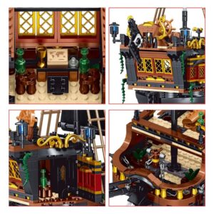 Medieval Pirate Ship Building Blocks Set – Jolly Roger