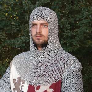 Renaissance Armor Coif – Riveted Aluminum Chainmail