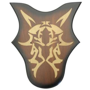 Ancient Tribal Wood Wall Sword Plaque Display – Universal Blade Mount