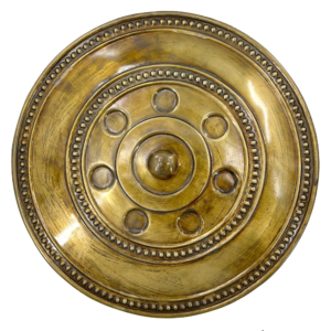 Roman Gladiator Buckler Shield – 16″ Arena-Style Brass