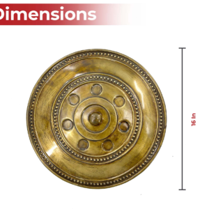 Roman Gladiator Buckler Shield – 16″ Arena-Style Brass