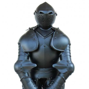 Medieval Mini Black Knight 14th Century Statue – Armored Collectible Figurine