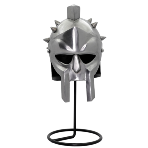 Mini Roman Gladiator Maximus Helmet Replica w/ Display Stand