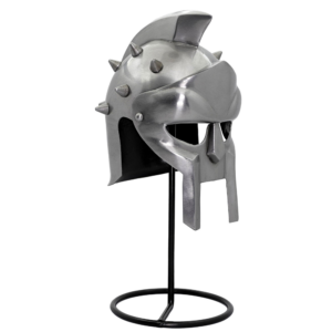 Mini Roman Gladiator Maximus Helmet Replica w/ Display Stand
