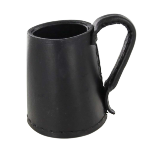 Tudor Tankard Leather Drinking Vessel – Handcrafted Mug