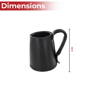 Tudor Tankard Leather Drinking Vessel – Handcrafted Mug