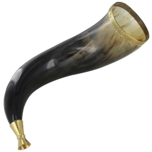 Warrior’s Call Viking Cow Horn Trumpet with Brass Mouthpiece