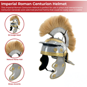 Imperial Roman Centurion Helmet – Blonde Horsehair Plume