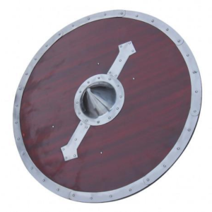 Handcrafted Viking Legacy Battle Shield – 30″ Wood & Steel