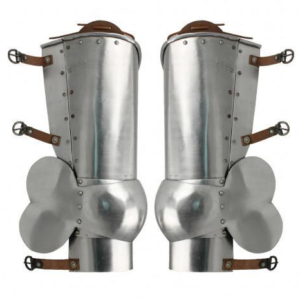 Medieval Poleyn & Greaves Leg Armor – 16g Steel