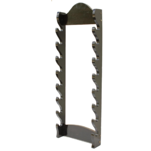 8-Tier Solid Mango Wood Wall Sword Rack