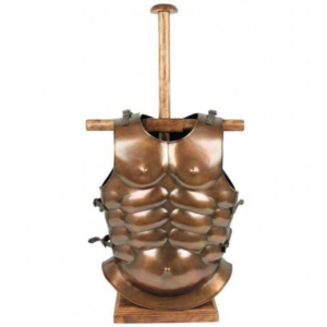 Medieval Armor & Helmet Wooden Display Stand
